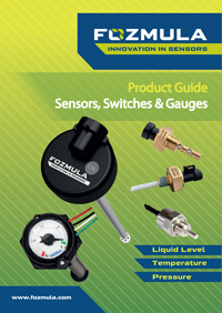 Front Cover of Fozmula Product Guide for Sensors, Switches and Gauges